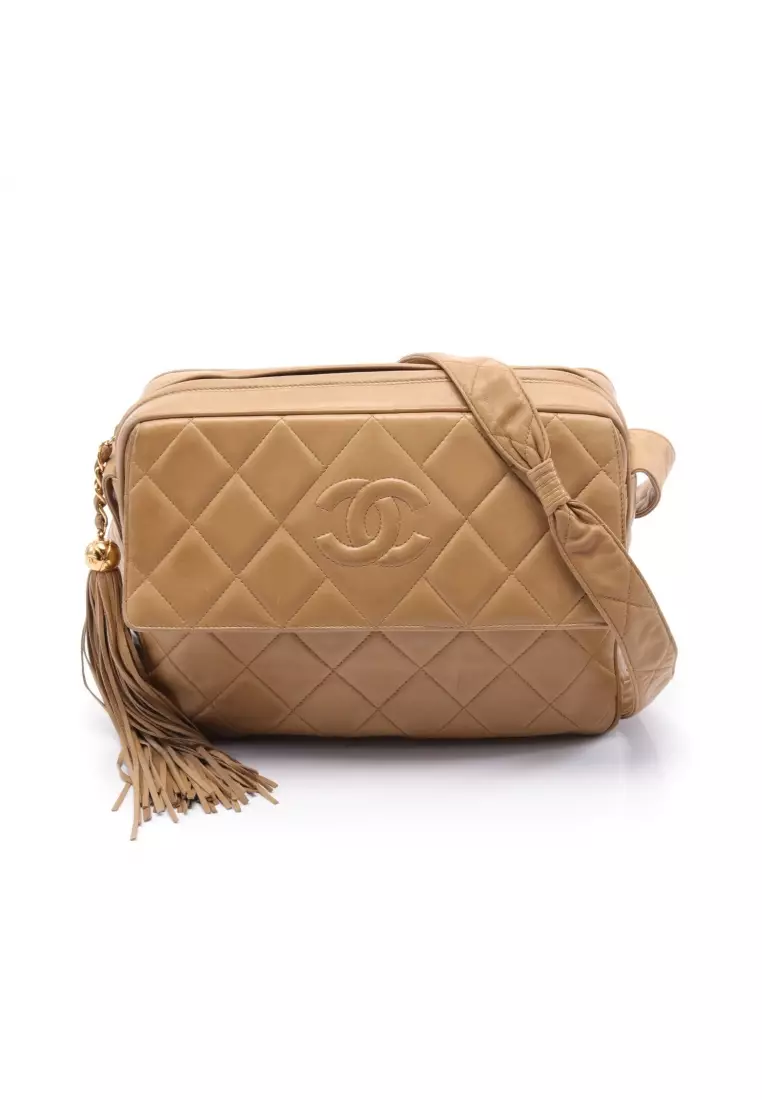 Buy Chanel Pre-loved CHANEL matelasse Shoulder bag lambskin beige gold  hardware tassel 2023 Online