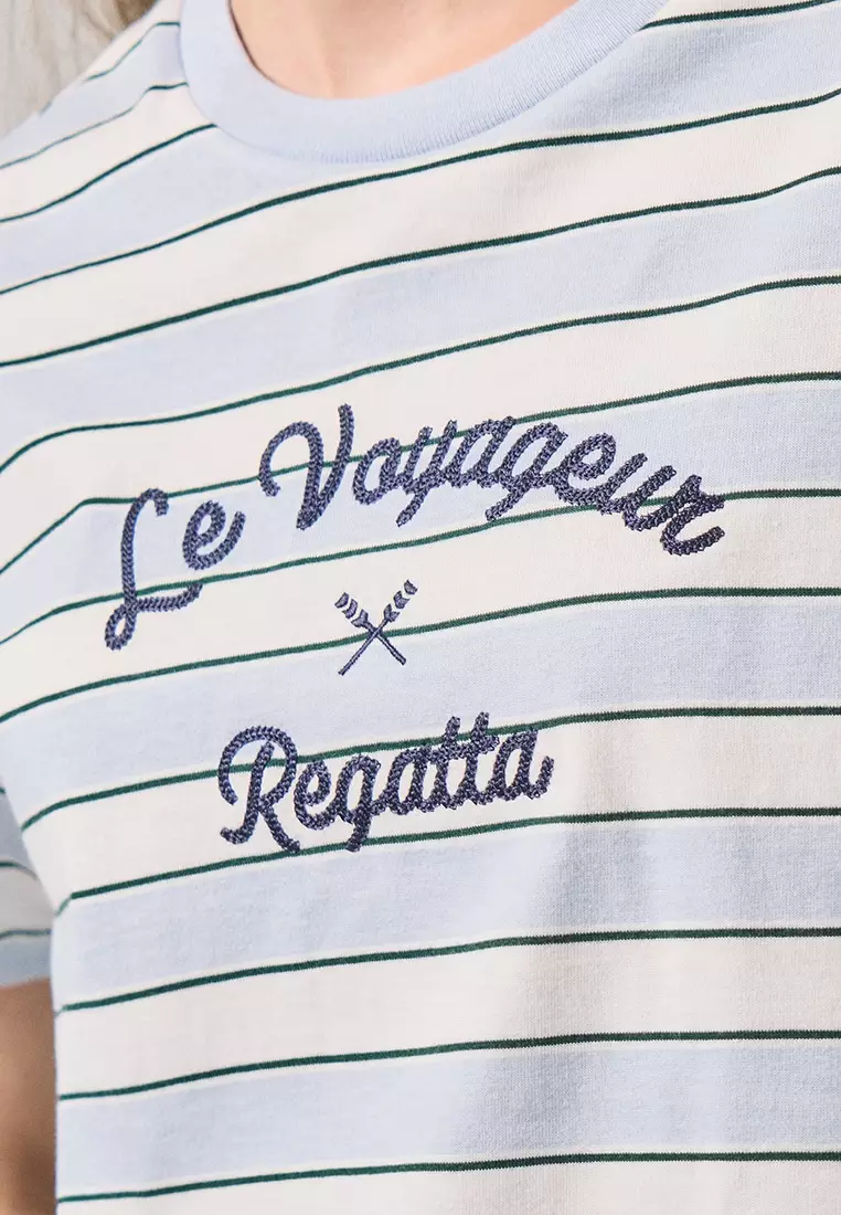 Chain Stitch Embroidered Graphic T-Shirt