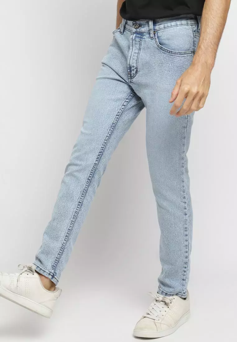 PAULMAY Celana Panjang Jeans Pria Slim Fit - Ice Blue
