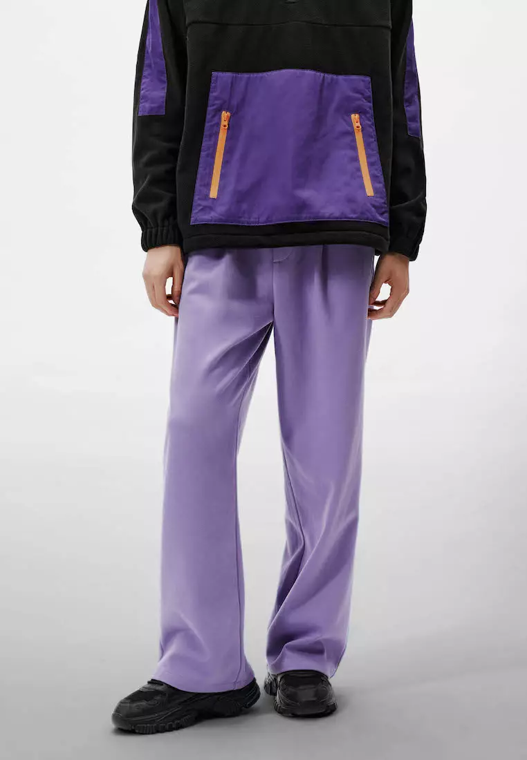 Purple and black track on sale pants