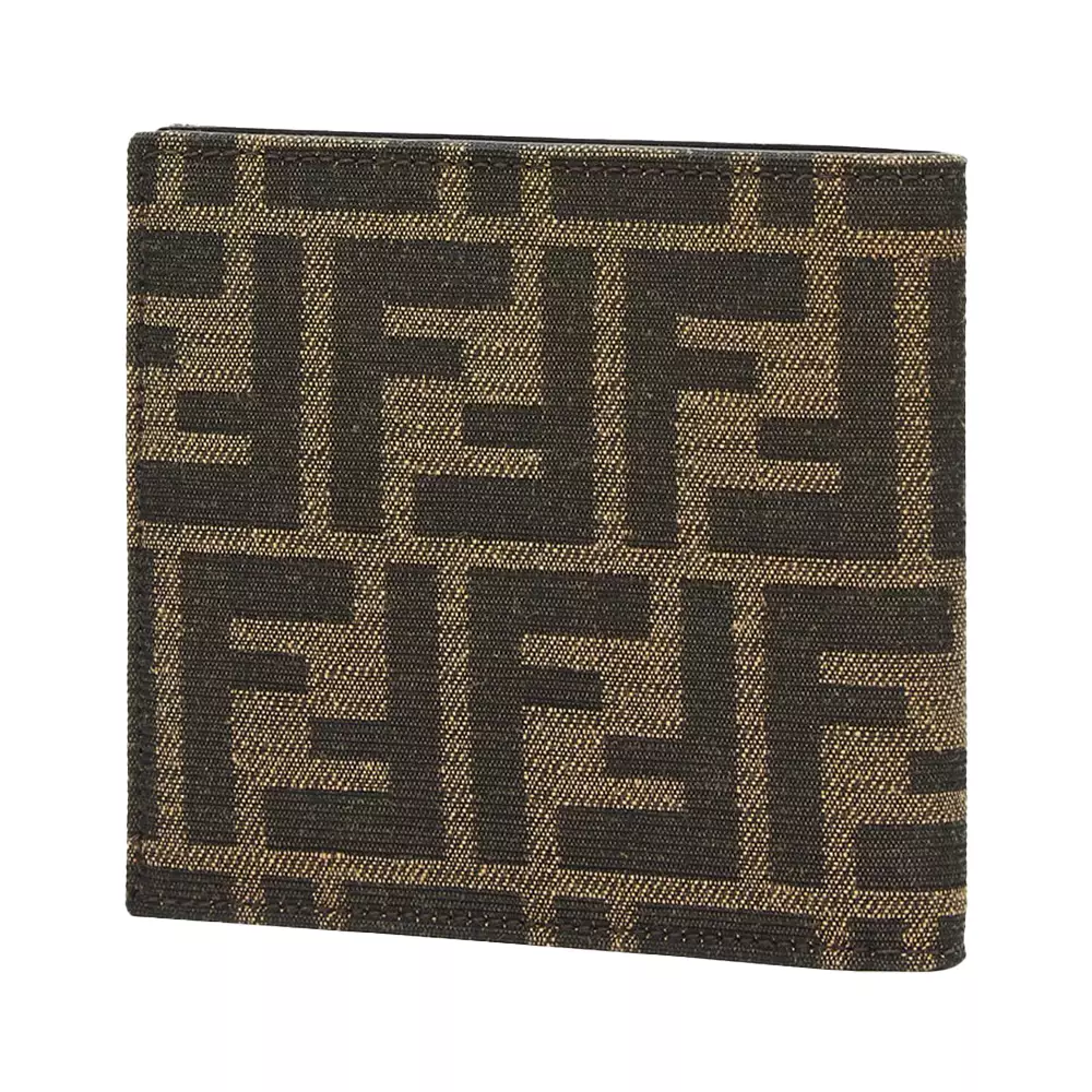 FF Fabric Bi-fold Wallet Brown