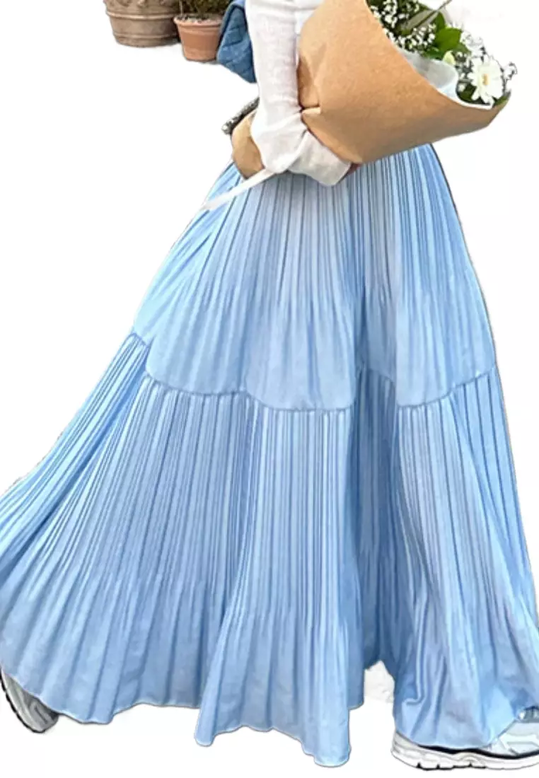 Elegant pleated skirt K061809-BL