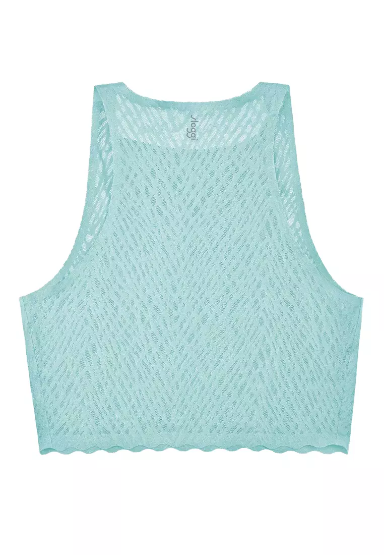 Sloggi ZERO Feel Bliss Crop Top Bra for Women- Misty Turquoise