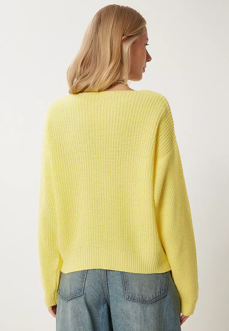 V-Neck Knit Cardigan