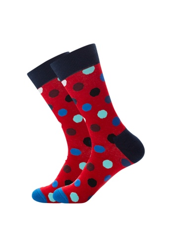 Kings Collection red Blue Dots Red Cozy Socks (EU38-EU45) (HS202218) 382E2AA8713945GS_1