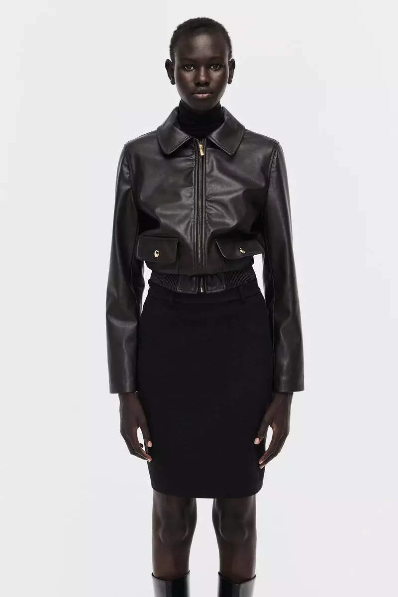 Jersey pencil skirt