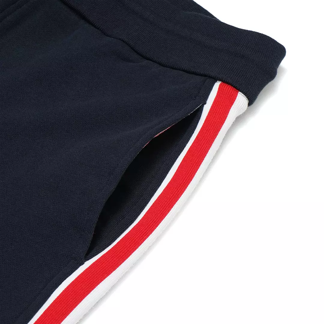 Tricolor Side Stripes Shorts Navy