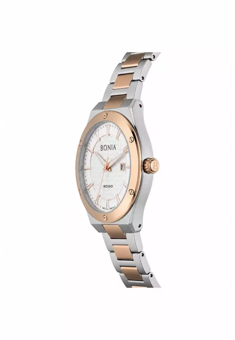 Bonia BNR192-1612 Silver Kombinasi Rosegold Cowok