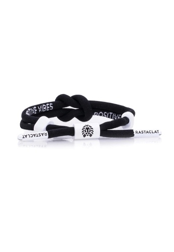 Rastaclat black Knotted Bracelet: Positive Vibes Black 7D217AC17C0397GS_1