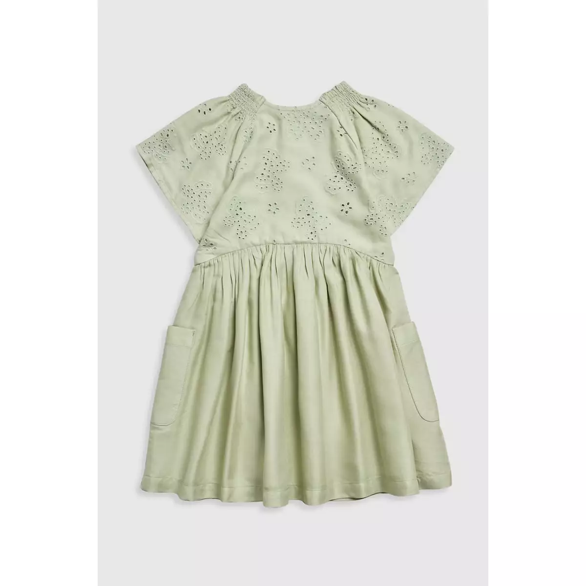 Mothercare Green Embroidered Dress - Dress Anak Perempuan (Hijau)