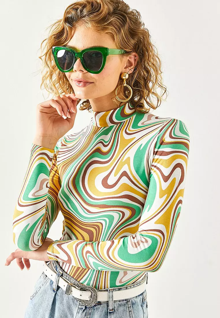 Half Turtleneck Viscose Blouse