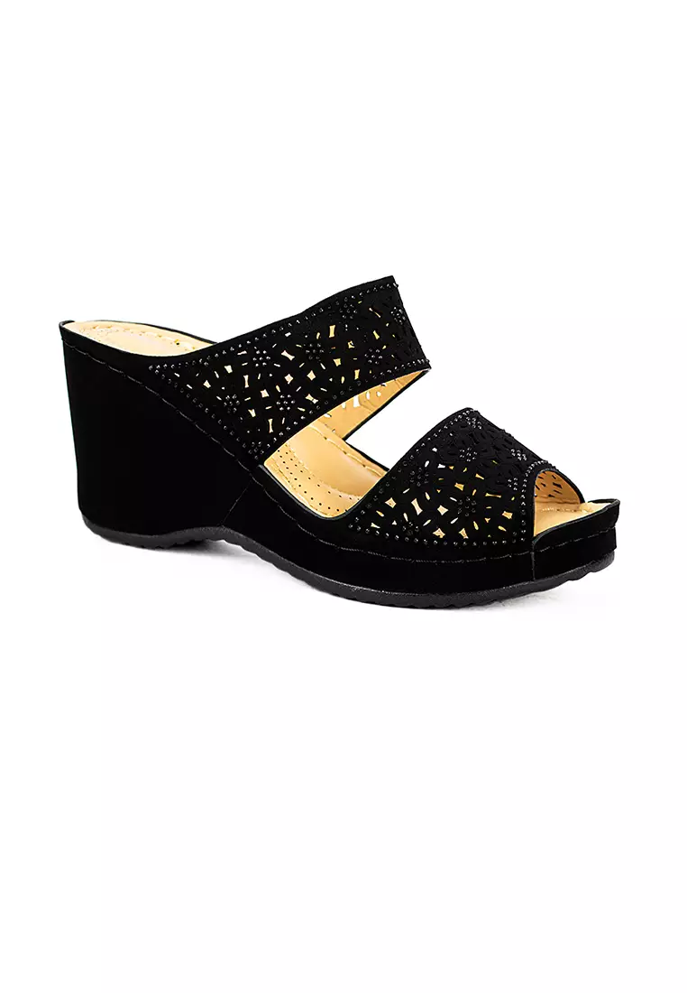 Discount on Mario D' boro Runway  shoes - SKU: Women's Wedge Sandals LW 22829 Black C26