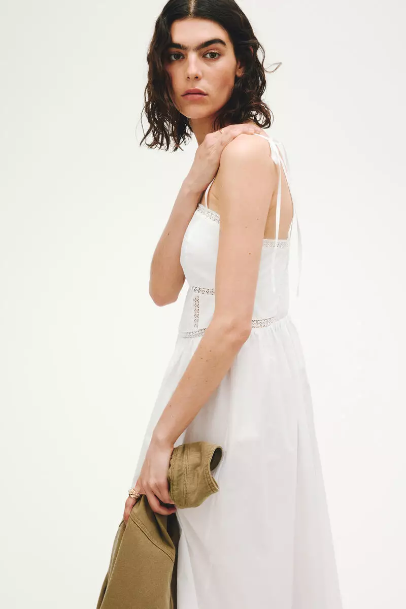 Tie-strap cotton dress
