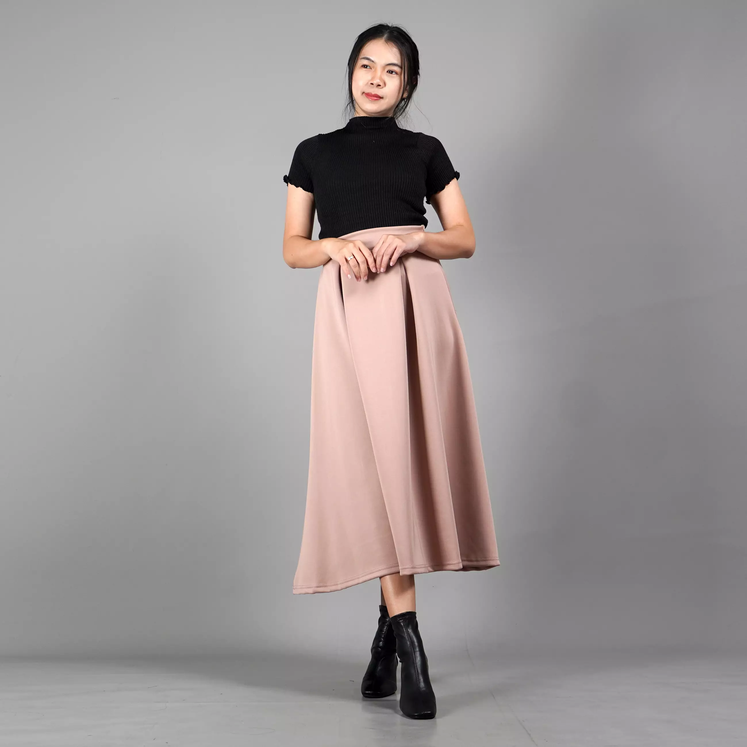  REBECA Bawahan Wanita Flare Skirt Rok Wanita Rok Midi - COKSU