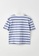 LC WAIKIKI blue Güneyblue Polo Yaka Çizgili Kısa Kollu Pamuklu Kadın Tişört D0C09AAEBD16D9GS_7