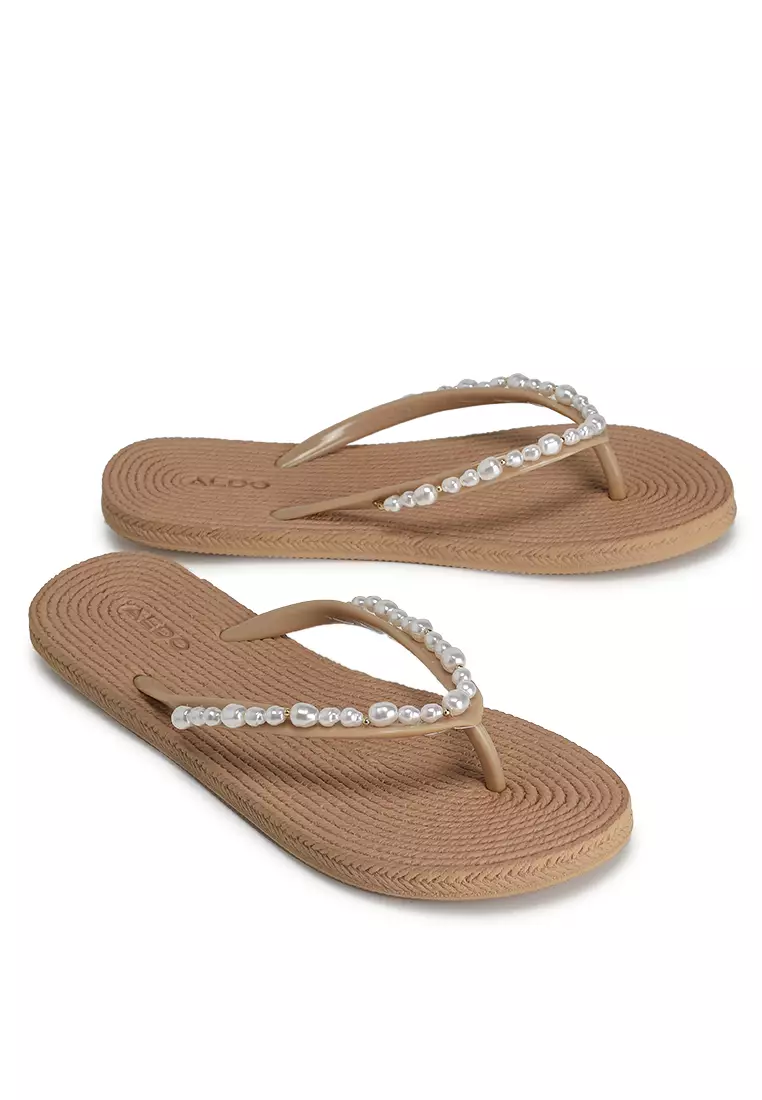 Discount on ALDO  shoes - SKU: Acaena Beaded Thong Sandals