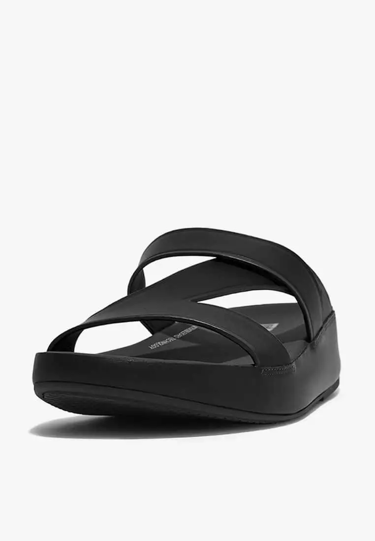 Discount on Fitflop  shoes - SKU: Fitflop Samel Leather Slides Gf4-090 All Black