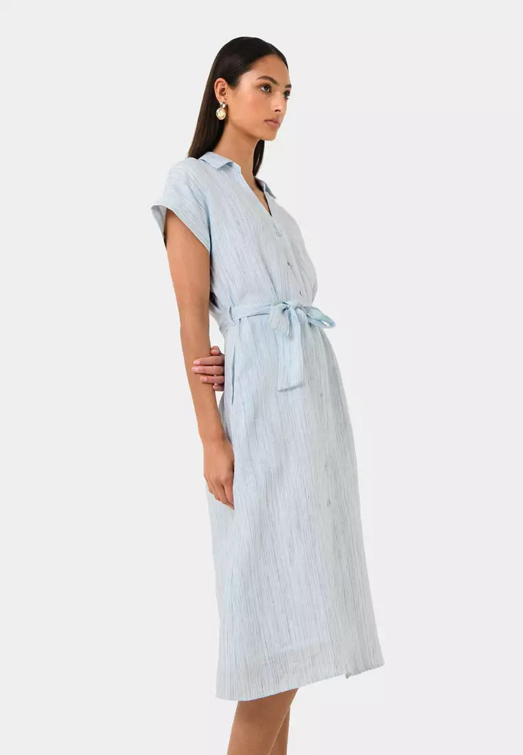 Paris Linen Midi Dress