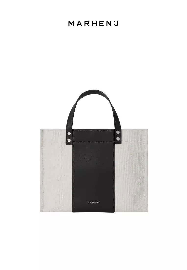 KAI Canvas Vegan Leather Crossbody Bag Neutral Black