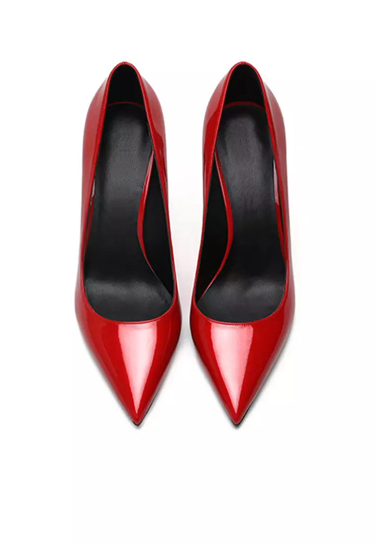 6CM Faux Patent Pointed High Heel Shoes HZL160