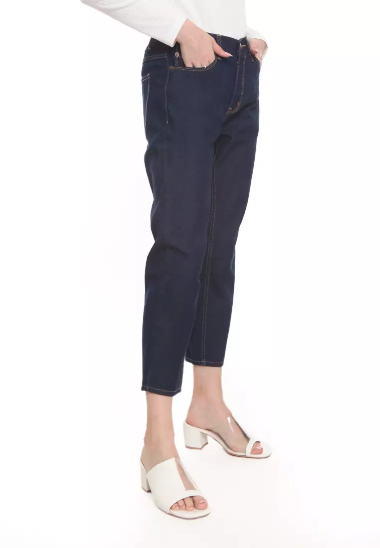 Mom Jeans in Blue Black MJ2001