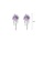 Glamorousky purple 925 Sterling Silver Fashion Elegant Lava Geometric Square Purple Cubic Zirconia Earrings 9A26EAC83A21F8GS_2