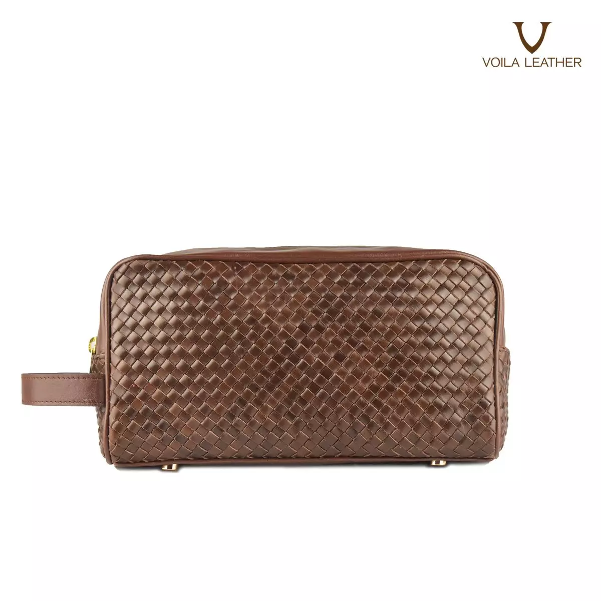 Pouch Anyaman Kulit Asli Voila New Andrea Brown