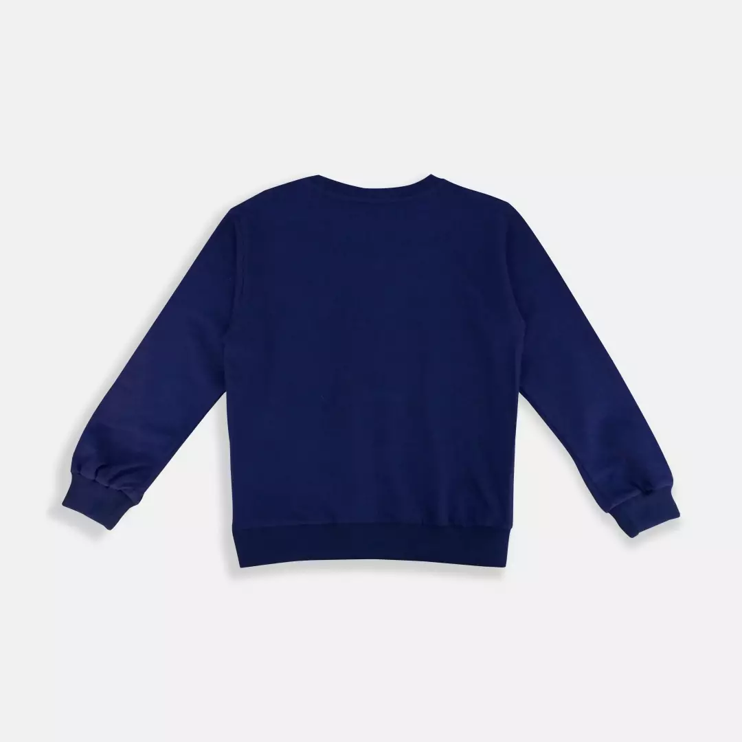 Sweater Anak/ Kidou Label Print Navy