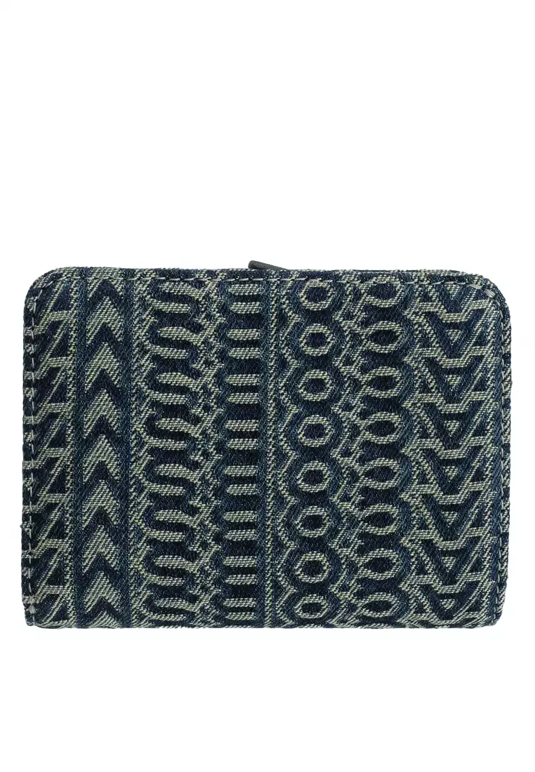 The Monogram Denim J Marc Mini Compact Wallet