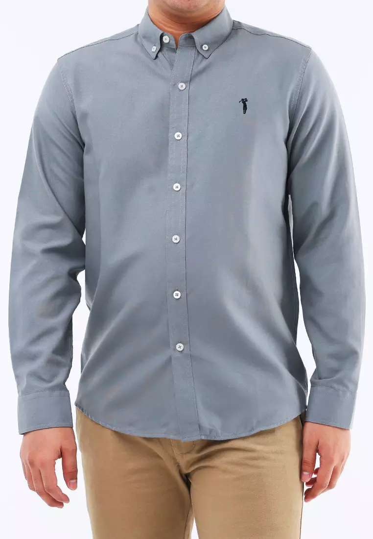 Woven Polo Long Sleeve