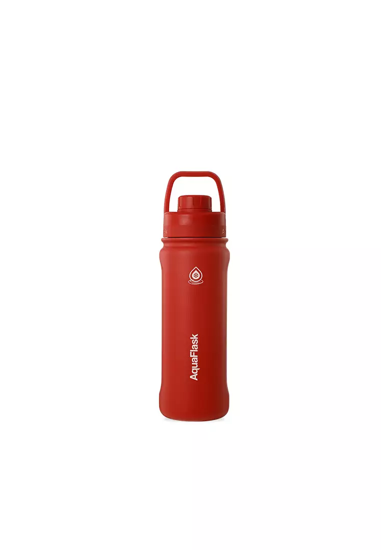 18oz Cherry Red New Sports Lid Bottle Wide Mouth Vacuum Insulated Stainless Steel Drinking Water Bottle