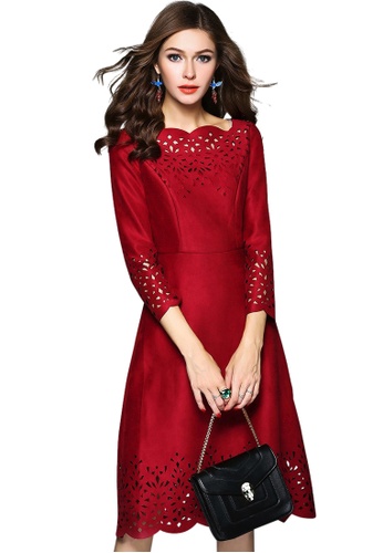 Buy Sunnydaysweety F W New Pattern Suede One Piece Dress