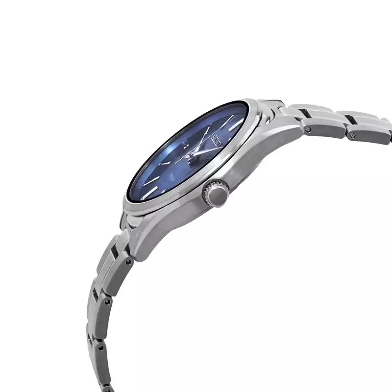 Jam Tangan Pria Seiko Classic SUR371P1 Discover More Blue Dial Titanium Strap