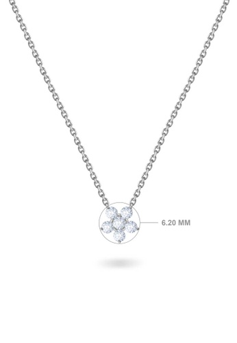 Aquae Jewels white Necklace Fairy Flower 18K Gold and Diamonds - White Gold 86AA9ACD29FBF3GS_1