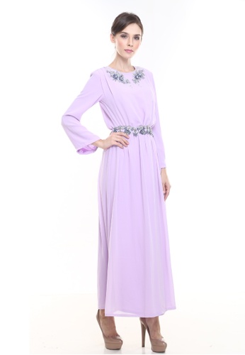 Buy Aisya Kurung Modern in Lilac Purple from Rina Nichie Couture in Purpleonly 289