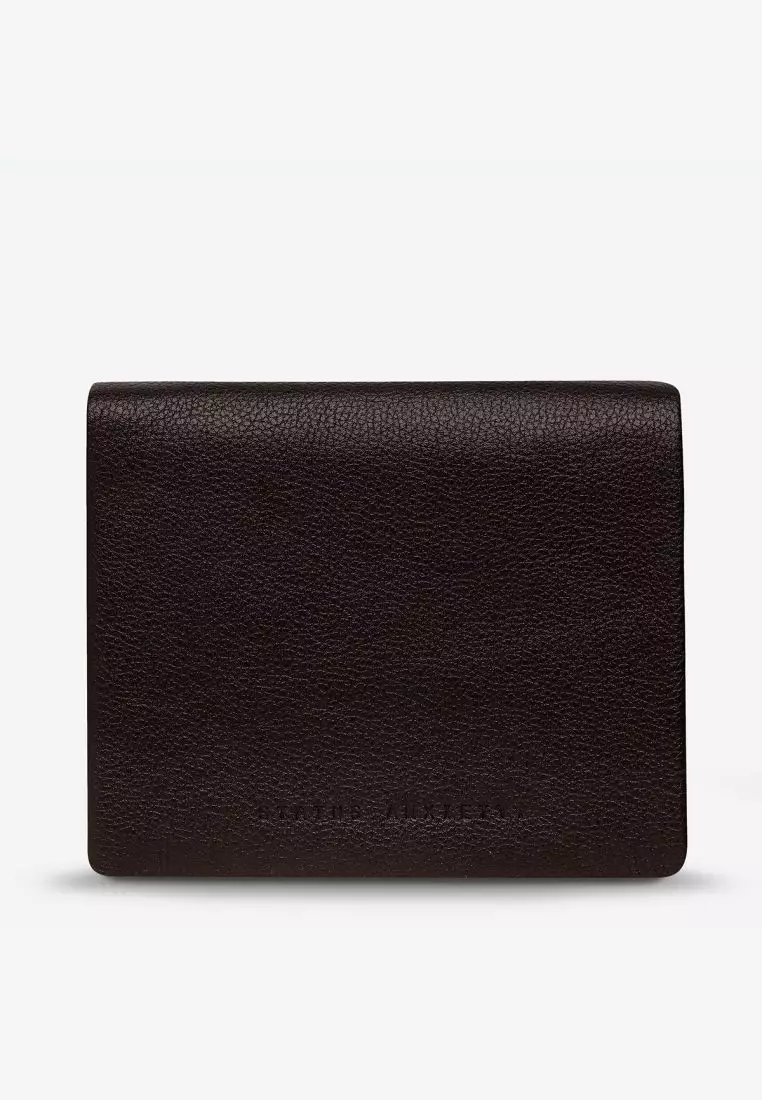 Status Anxiety Nathaniel Italian Leather Wallet - Chocolate