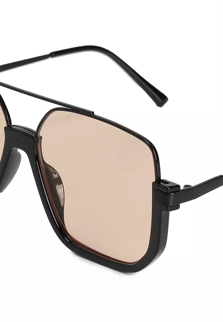 Retro Square Aviator Sunglasses