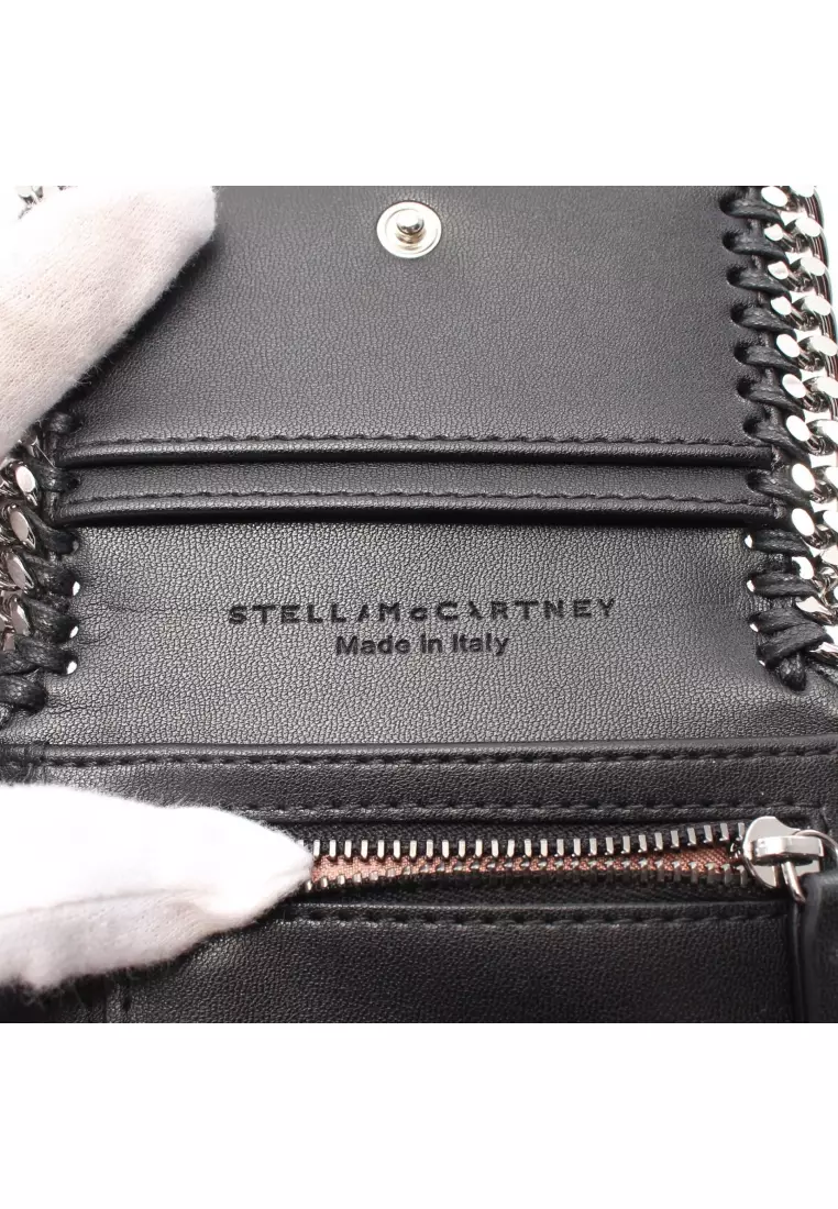 Buy STELLA MCCARTNEY Pre-loved STELLA MCCARTNEY Falabella Small trifold  wallet Fake leather black in Black 2024 Online