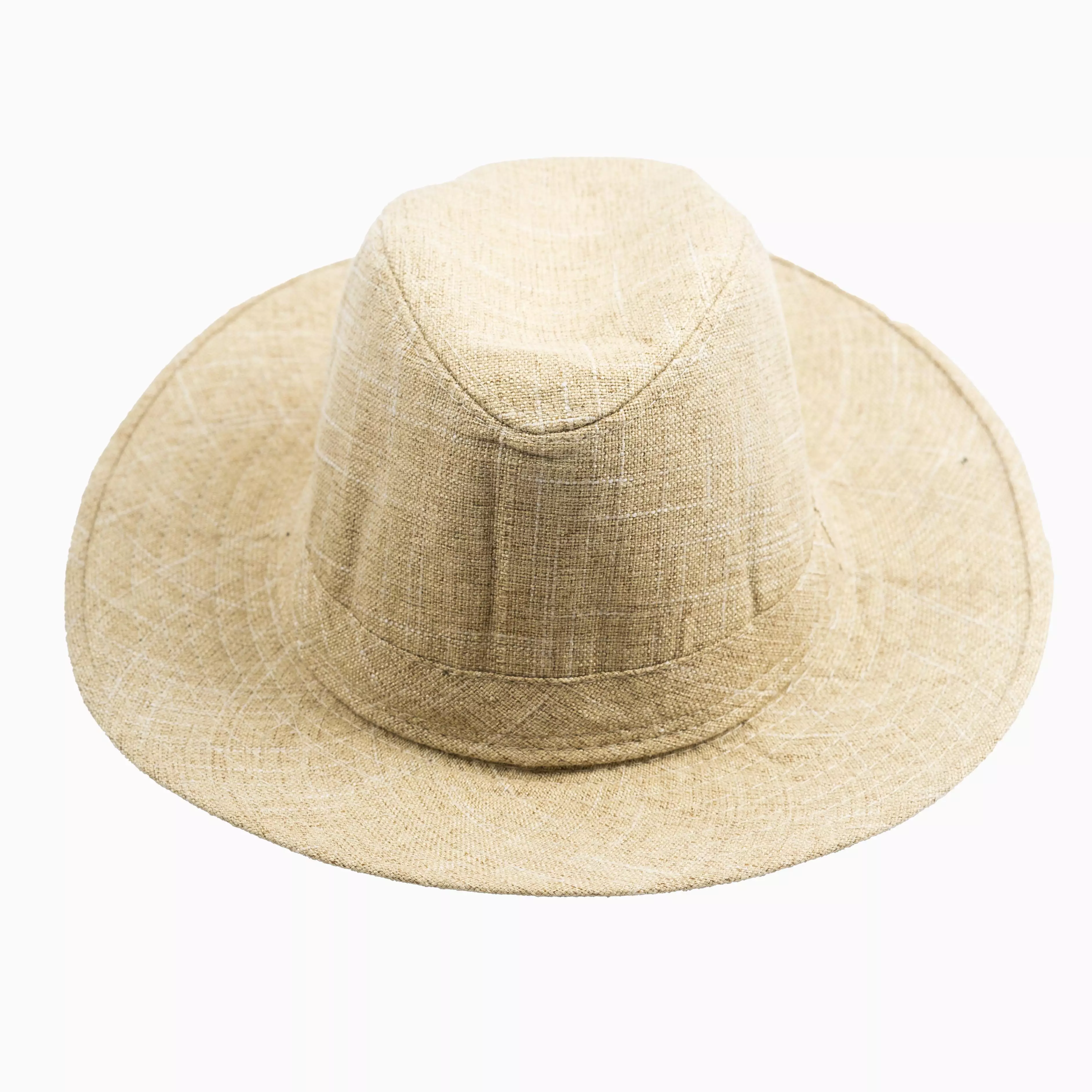 Houseofcuff Topi Panama Hat Fedora Pantai Cowboy Lebar Unisex Beige