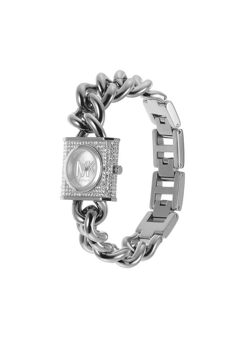 MK Chain Lock Silver Stainless Steel Watch MK4718