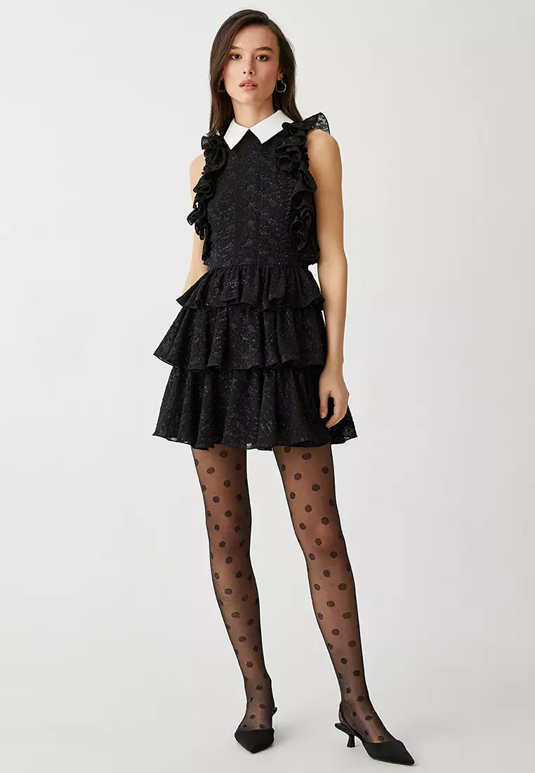 Sleeveless Ruffle Mini Dress