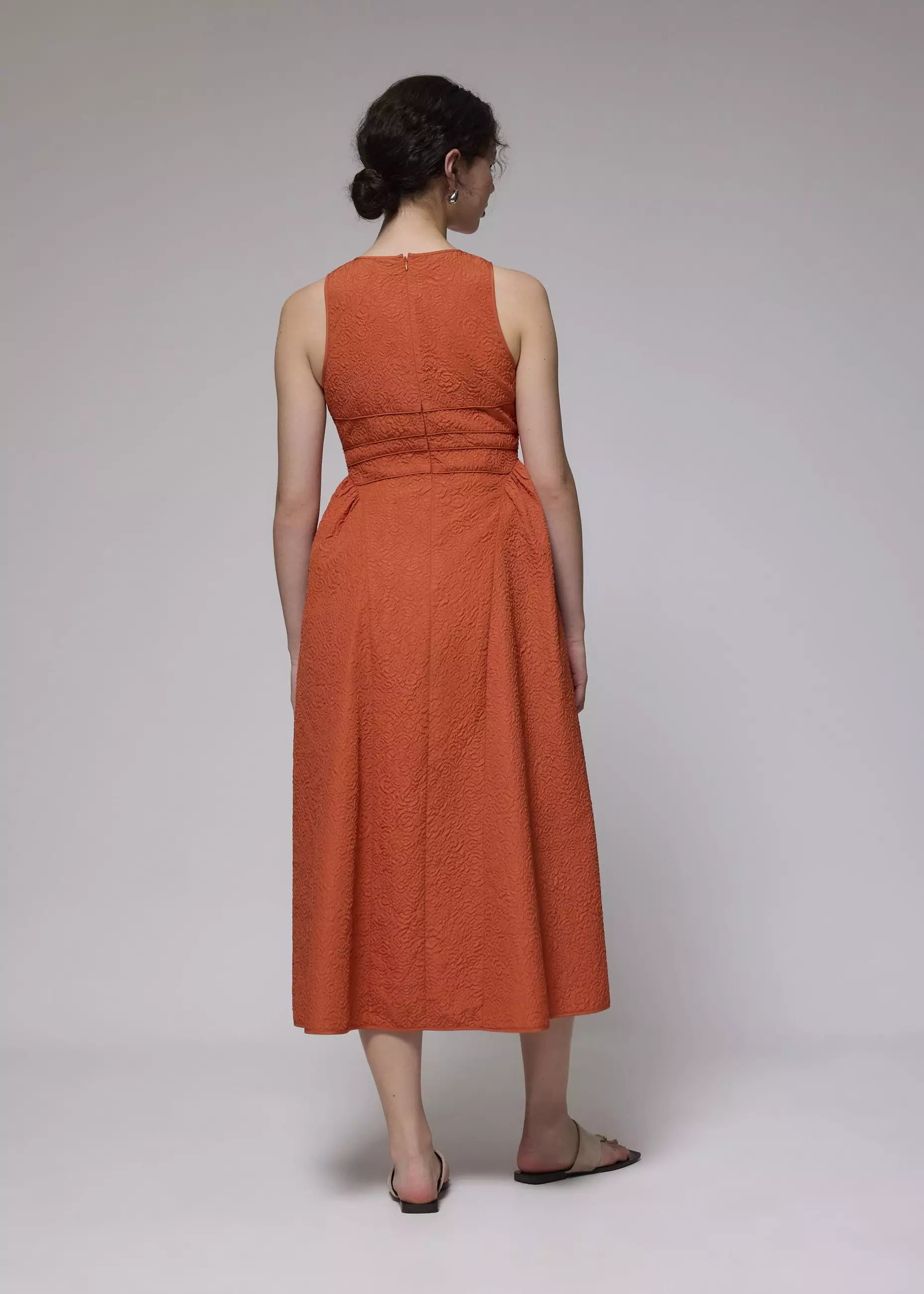 Dress Wanita - Jacquard FIt & Flare Midaxi Dress
