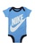 Nike blue Nike Unisex Newborn's Futura Bodysuit, Hat, Bootie & Blanket Set (0 -6 Months) - University Blue 97638KAAFCCA27GS_2