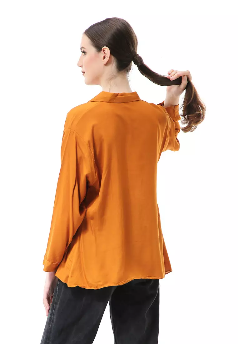 Ayudia Shirt Long Sleeve Atasan Wanita Premium Quality - Bata