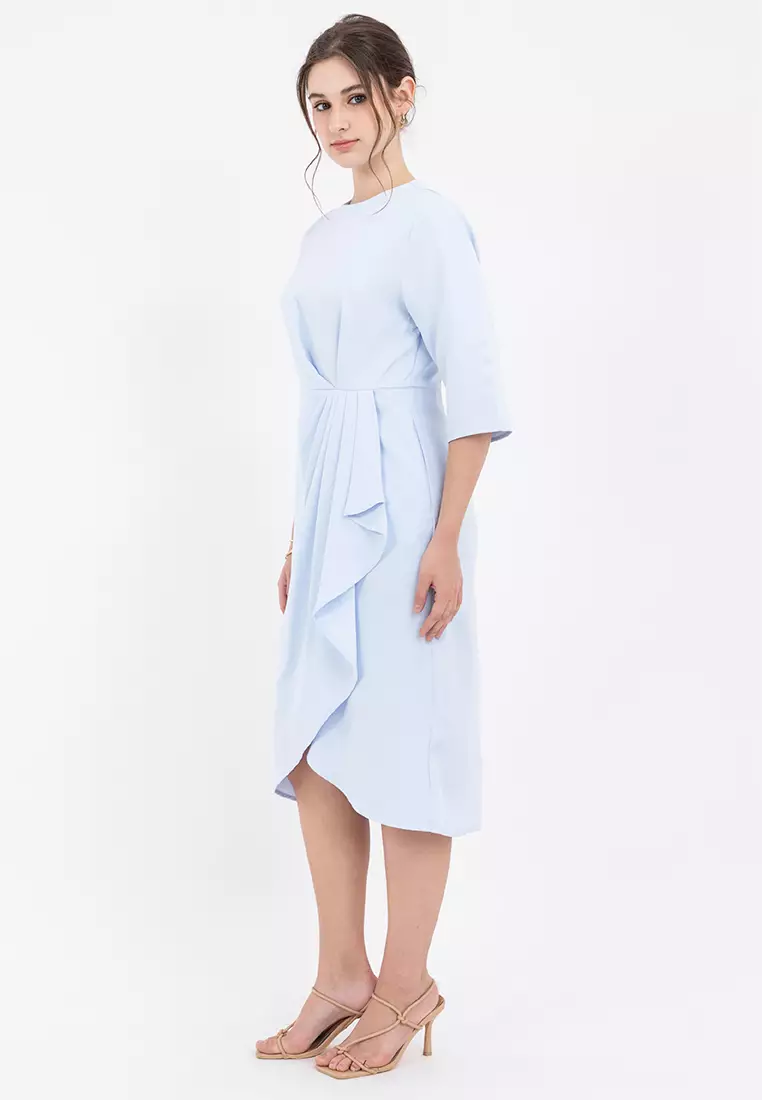 DOPRIZA Draped Ruched Dress