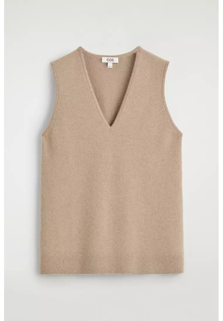WOOL V-NECK TUNIC VEST