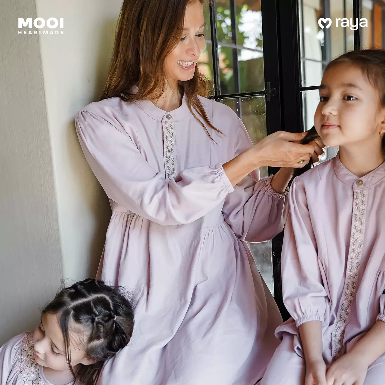 Mooi Tunik Wanita Atasan Wanita Reena Tunik - Dusty Blue