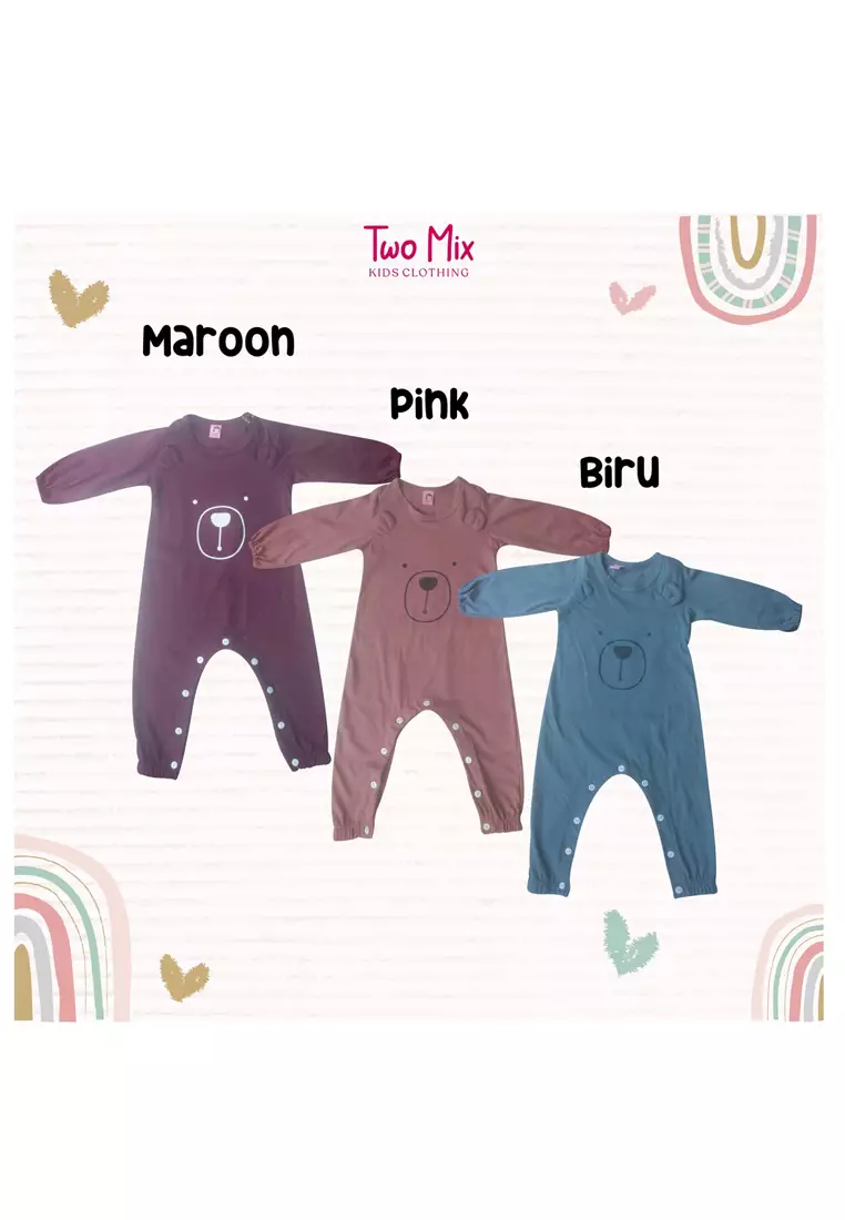 Two Mix Baju Jumper Bayi Unisex / Hansop Baju Bayi Kaos Katun 0-2 Tahun 4293