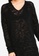 Sisley black V Neck Long Sweater DD547AA6AFC041GS_3