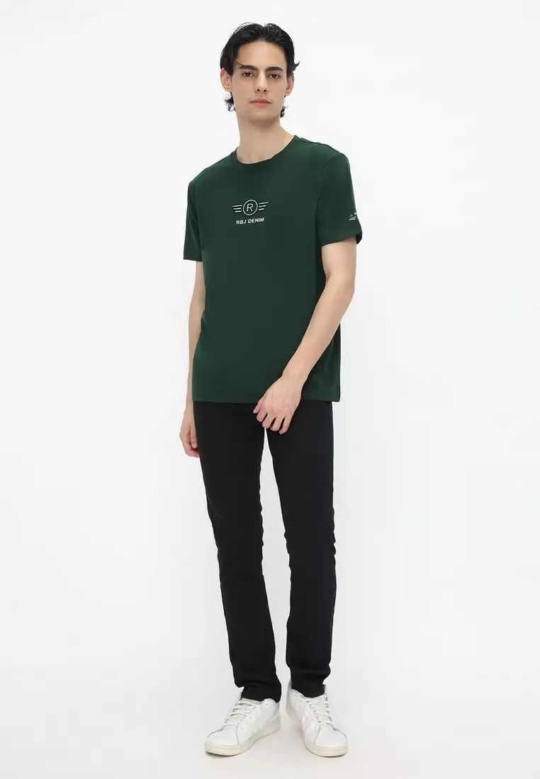 RBJ T-Shirt Cotton Spandex Emboss Pria 2482370801